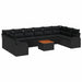Set de canapele pentru grădină 11 pcs Negru - WALTI WALTI