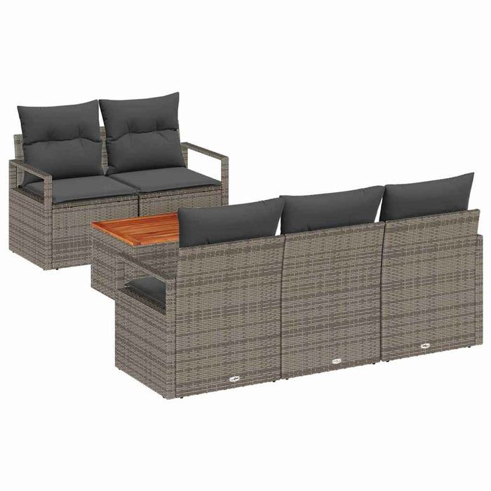 Set de canapele pentru grădină 6 pcs Gri - WALTI WALTI