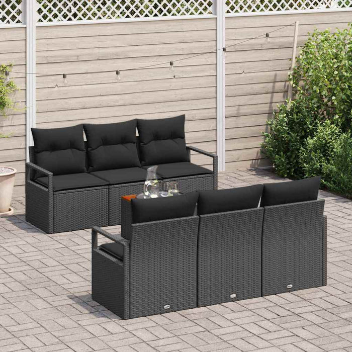Set de canapele pentru grădină 7 pcs Negru - WALTI WALTI