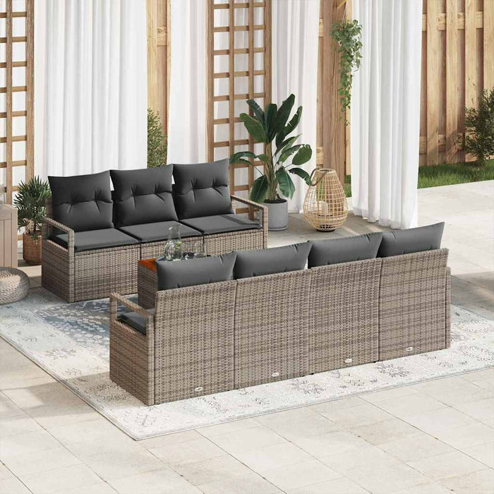 Set de canapele pentru grădină 8 pcs Gri - WALTI WALTI