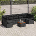 Set de canapele pentru grădină 8 pcs Negru - WALTI WALTI