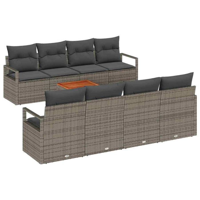 Set de canapele pentru grădină 9 pcs Gri - WALTI WALTI