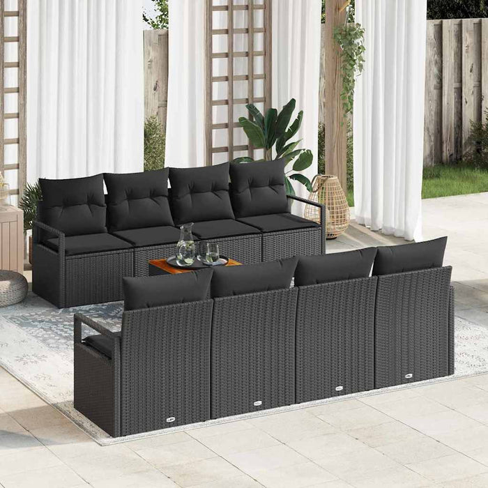 Set de canapele pentru grădină 9 pcs Negru - WALTI WALTI