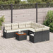 Set de canapele pentru grădină 9 pcs Negru, alb - WALTI WALTI