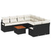 Set de canapele pentru grădină 9 pcs Negru, alb - WALTI WALTI