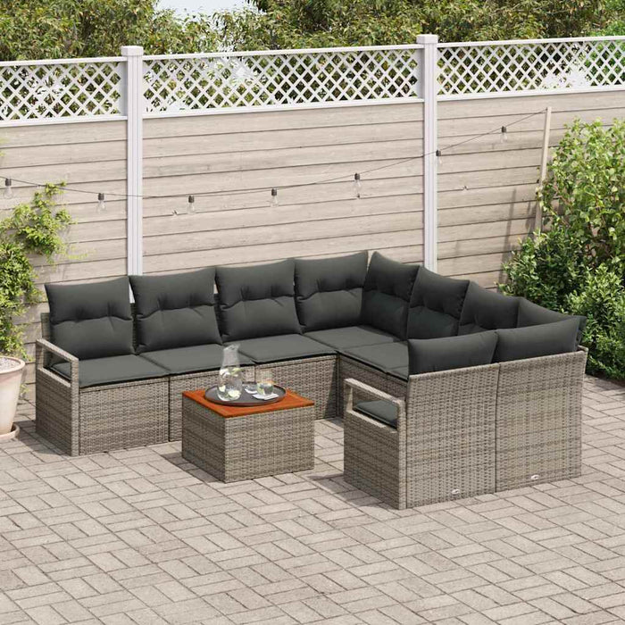 Set de canapele pentru grădină 9 pcs Gri - WALTI WALTI