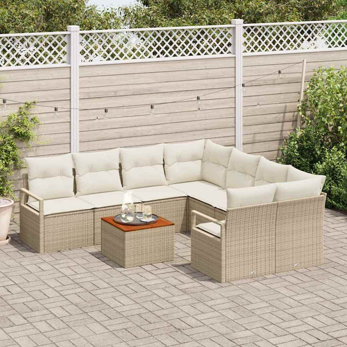 Set de canapele pentru grădină 9 pcs Bej, alb - WALTI WALTI
