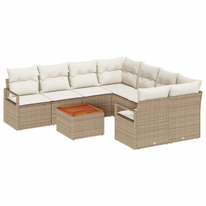 Set de canapele pentru grădină 9 pcs Bej, alb - WALTI WALTI