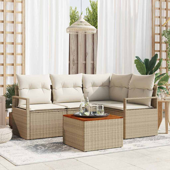 Set de canapele pentru grădină 5 pcs Bej, alb - WALTI WALTI