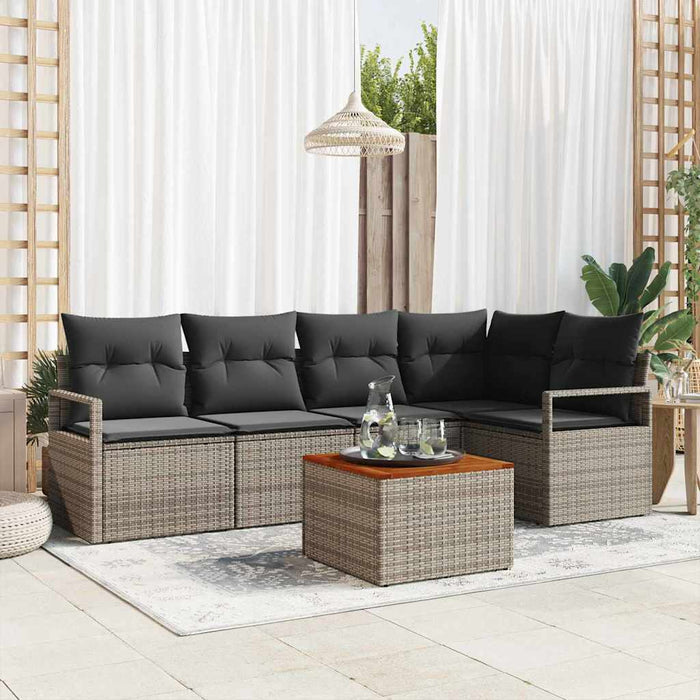 Set de canapele pentru grădină 6 pcs Gri - WALTI WALTI