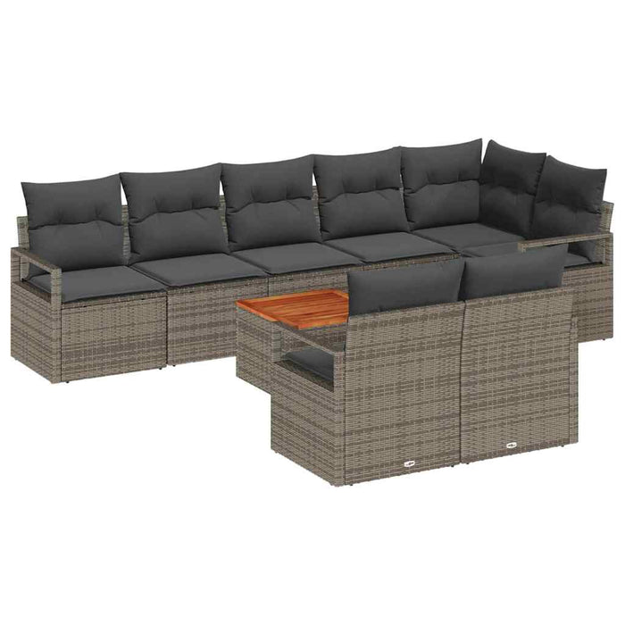 Set de canapele pentru grădină 9 pcs Gri - WALTI WALTI