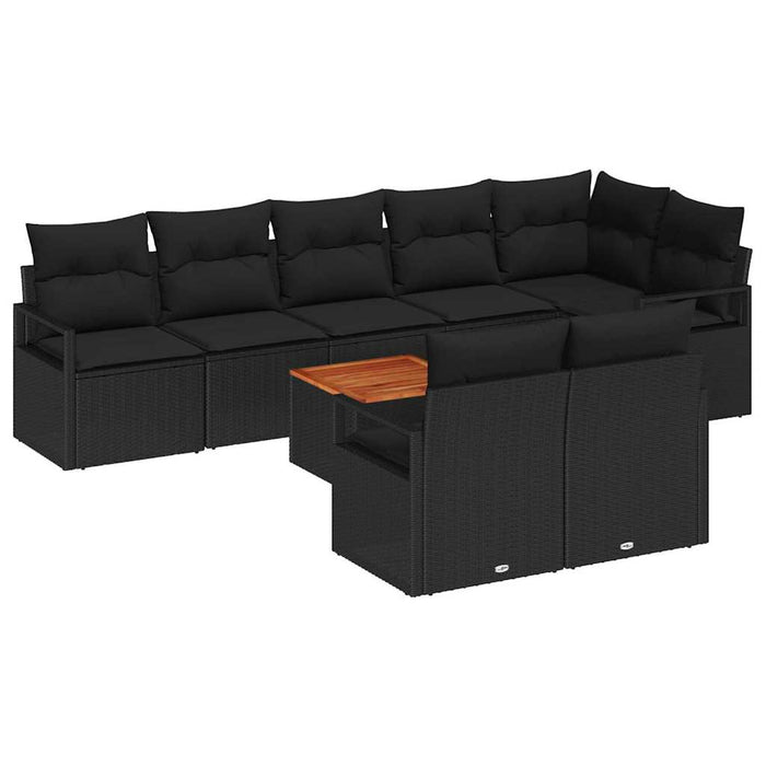 Set de canapele pentru grădină 9 pcs Negru - WALTI WALTI
