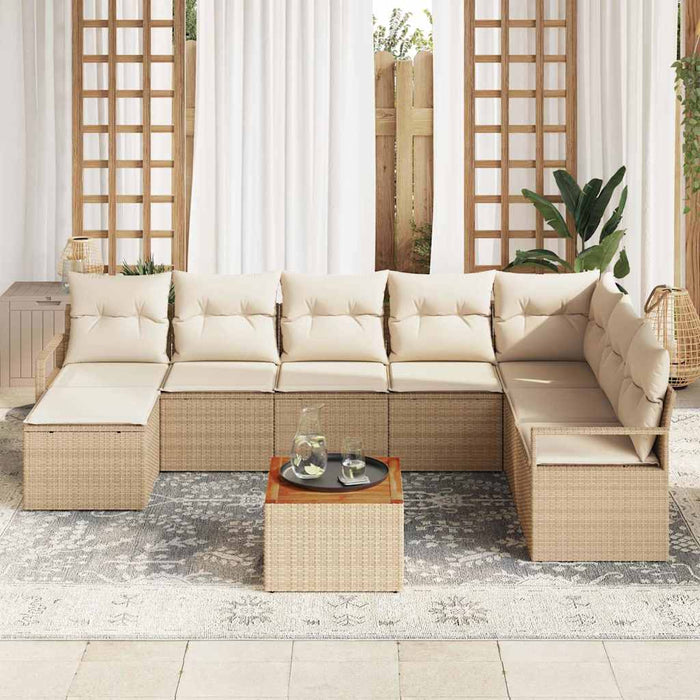 Set de canapele pentru grădină 9 pcs Bej, alb - WALTI WALTI