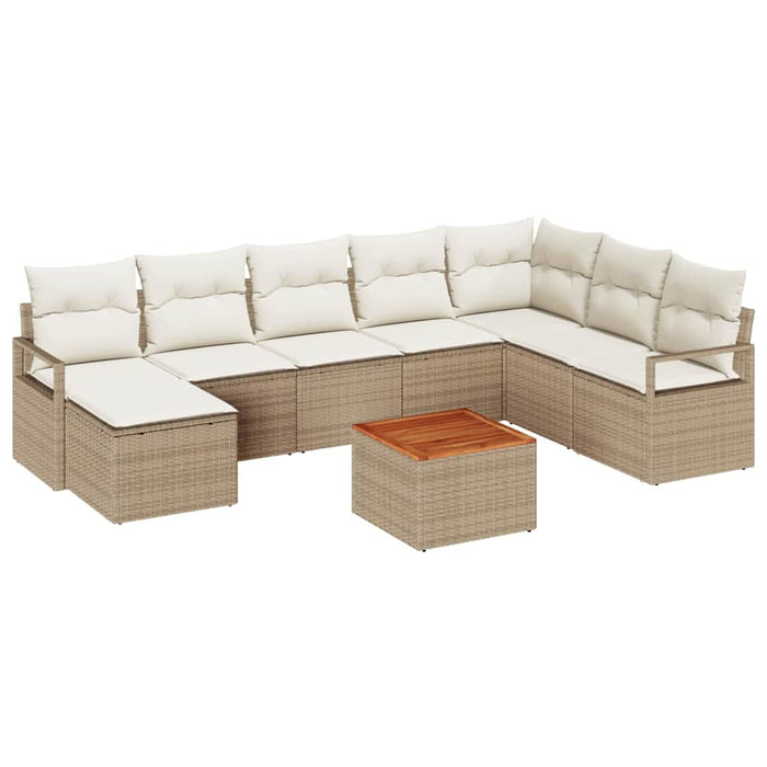 Set de canapele pentru grădină 9 pcs Bej, alb - WALTI WALTI
