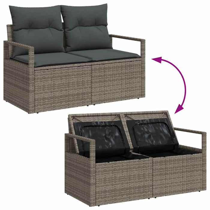 Set de canapele pentru grădină 10 pcs Gri - WALTI WALTI