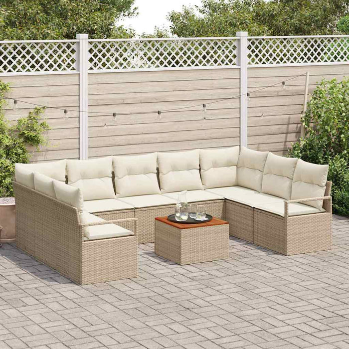 Set de canapele pentru grădină 10 pcs Bej, alb - WALTI WALTI