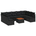 Set de canapele pentru grădină 10 pcs Negru - WALTI WALTI