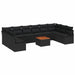 Set de canapele pentru grădină 11 pcs Negru - WALTI WALTI
