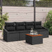 Set de canapele pentru grădină 5 pcs Negru - WALTI WALTI
