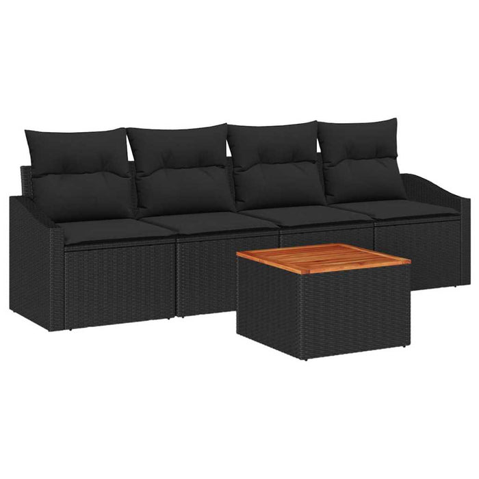 Set de canapele pentru grădină 5 pcs Negru - WALTI WALTI