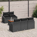 Set de canapele pentru grădină 6 pcs Negru - WALTI WALTI