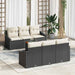 Set de canapele pentru grădină 7 pcs Negru și alb - WALTI WALTI