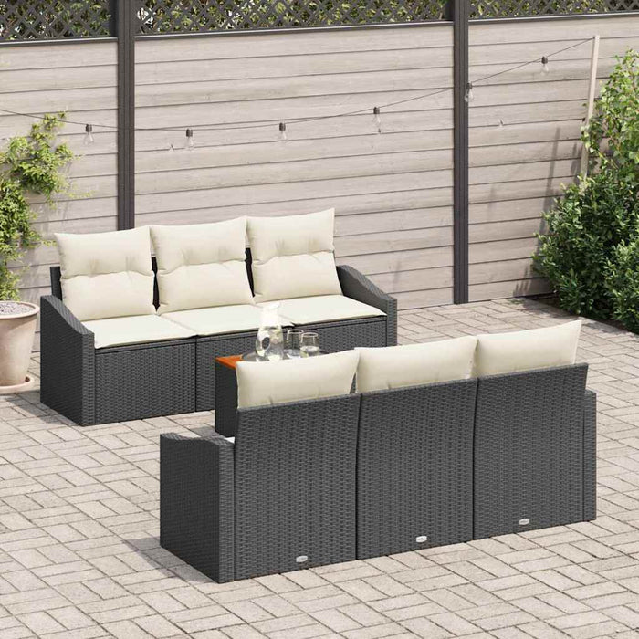 Set de canapele pentru grădină 7 pcs Negru și alb - WALTI WALTI