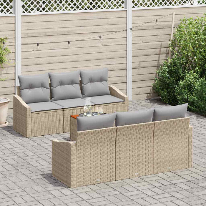Set de canapele pentru grădină 7 pcs Bej, gri deschis - WALTI WALTI
