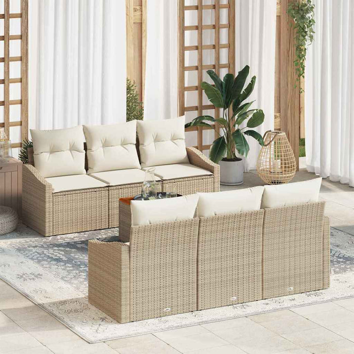 Set de canapele pentru grădină 7 pcs Bej, alb - WALTI WALTI