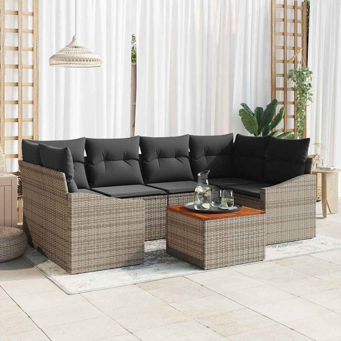 Set de canapele pentru grădină 7 pcs Gri - WALTI WALTI