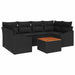 Set de canapele pentru grădină 7 pcs Negru - WALTI WALTI