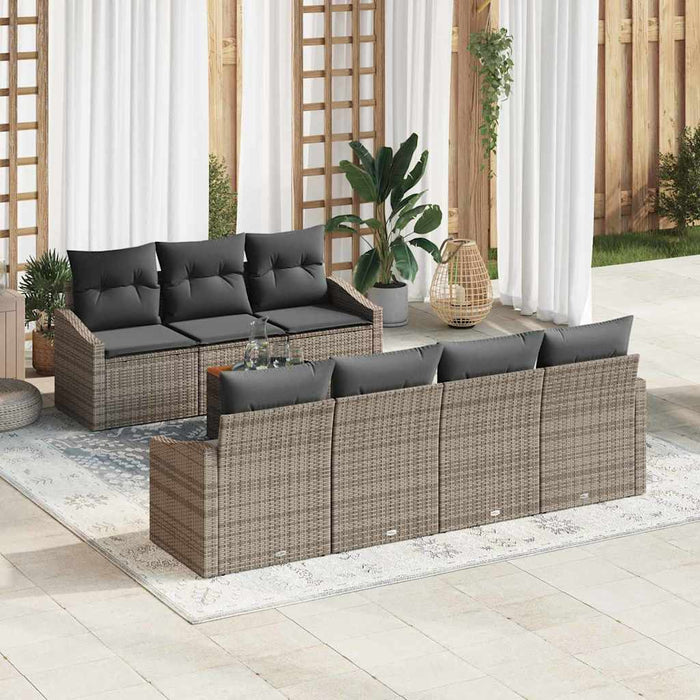 Set de canapele pentru grădină 8 pcs Gri - WALTI WALTI
