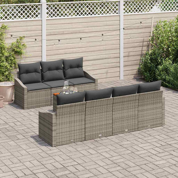 Set de canapele pentru grădină 8 pcs Gri - WALTI WALTI