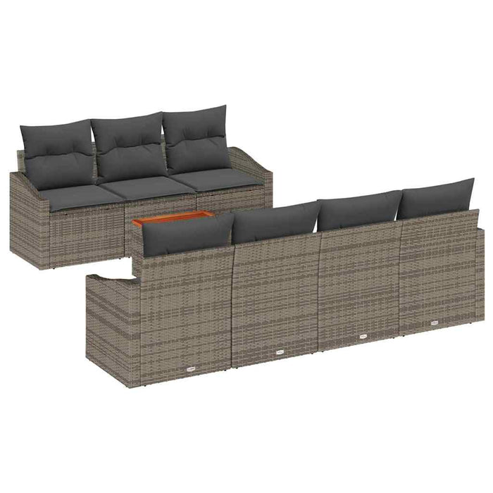 Set de canapele pentru grădină 8 pcs Gri - WALTI WALTI