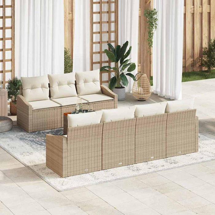Set de canapele pentru grădină 8 pcs Bej, alb - WALTI WALTI