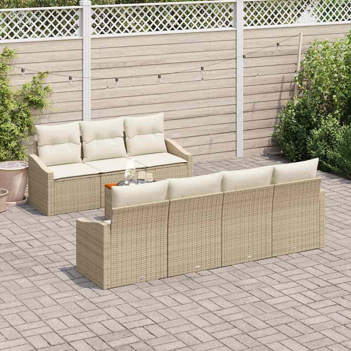 Set de canapele pentru grădină 8 pcs Bej, alb - WALTI WALTI