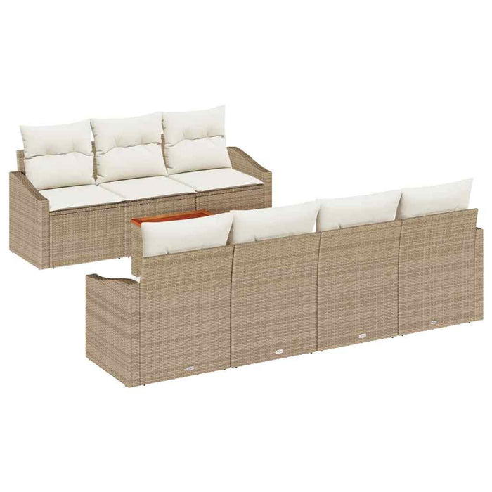 Set de canapele pentru grădină 8 pcs Bej, alb - WALTI WALTI