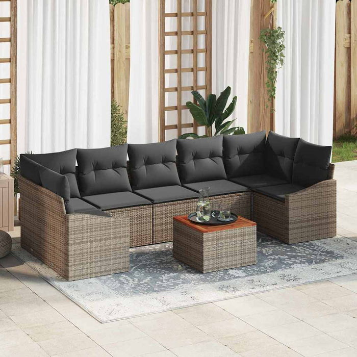 Set de canapele pentru grădină 8 pcs Gri - WALTI WALTI