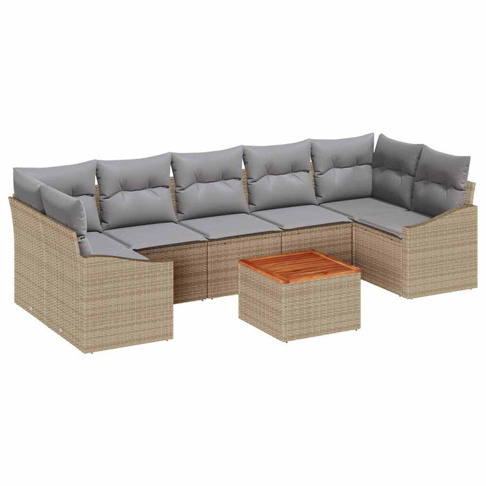 Set de canapele pentru grădină 8 pcs Bej, gri deschis - WALTI WALTI