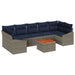 Set de canapele pentru grădină 8 pcs Gri și albastru marin - WALTI WALTI