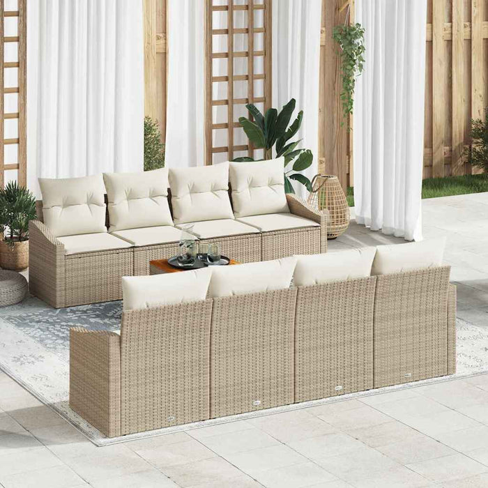 Set de canapele pentru grădină 7 pcs Bej, alb - WALTI WALTI