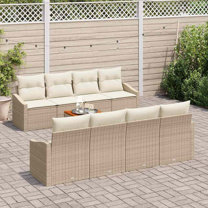 Set de canapele pentru grădină 7 pcs Bej, alb - WALTI WALTI