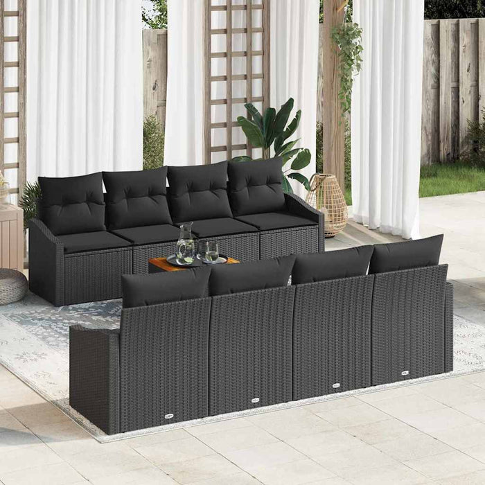 Set de canapele pentru grădină 7 pcs Negru - WALTI WALTI