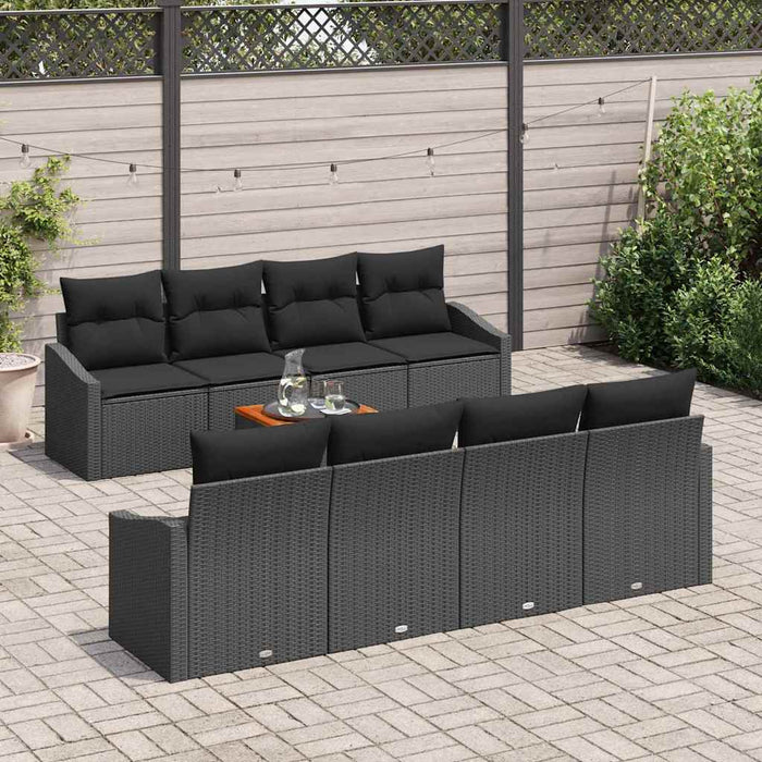 Set de canapele pentru grădină 7 pcs Negru - WALTI WALTI