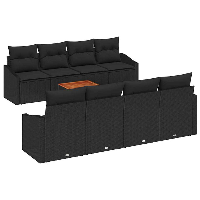 Set de canapele pentru grădină 7 pcs Negru - WALTI WALTI