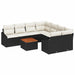 Set de canapele pentru grădină 9 pcs Negru, alb - WALTI WALTI