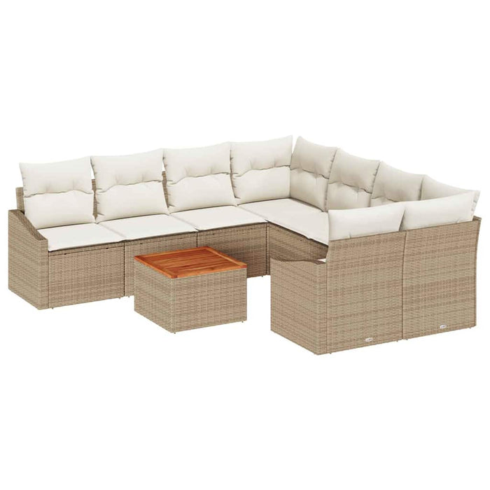 Set de canapele pentru grădină 9 pcs Bej, alb - WALTI WALTI