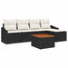 Set de canapele pentru grădină 6 pcs Negru și alb - WALTI WALTI