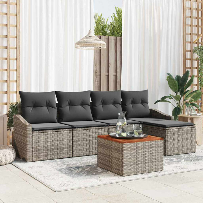 Set de canapele pentru grădină 6 pcs Gri - WALTI WALTI