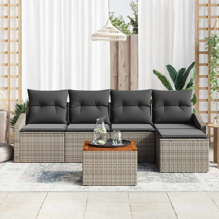 Set de canapele pentru grădină 6 pcs Gri - WALTI WALTI